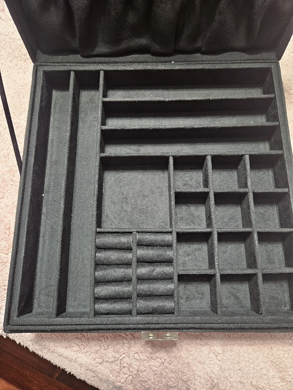 Black Preloved Jewelry Box with Silver Lock